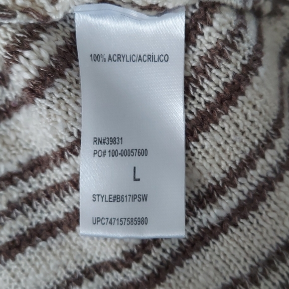 Democracy Striped Sweater Size L - Picture 6 of 7